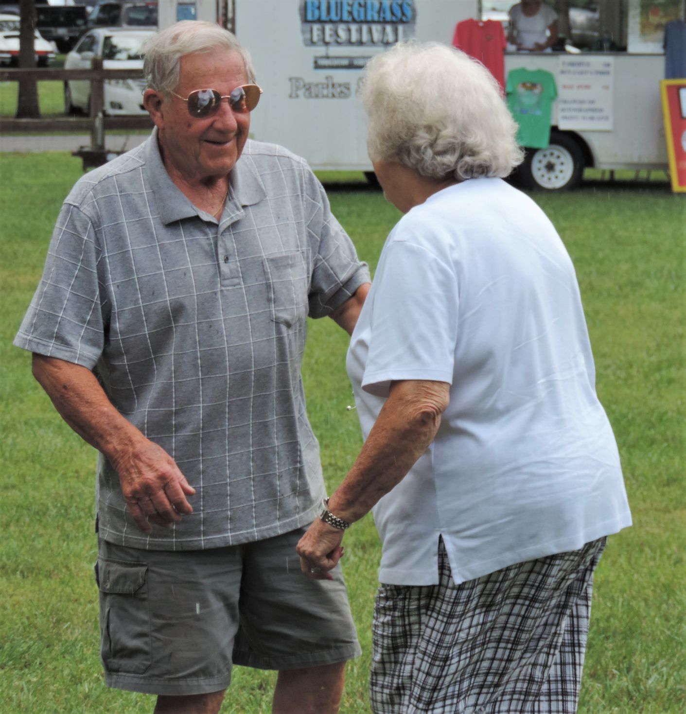 Rom and Myrtle Dale just had to dance to What Are You Gonna Do.JPG